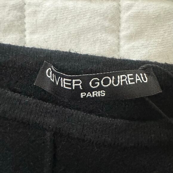 OLIVIER GOUREAU Sweater Dress Womens *Small Black Long Sleeve Sheath Minimalist - Picture 5 of 10